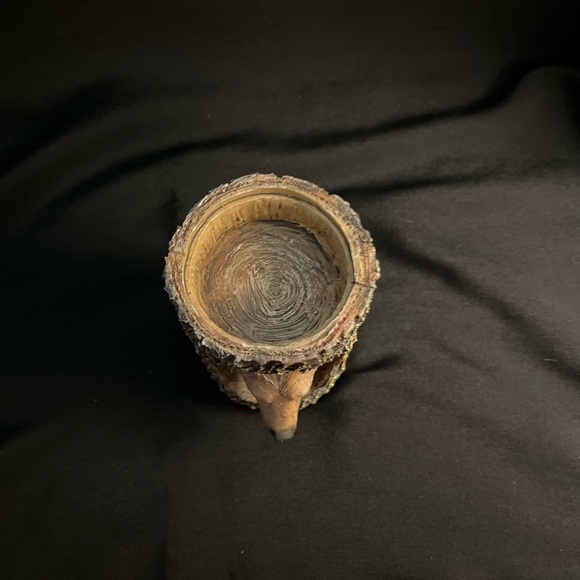 UNIQUE WOOD FOX HEAD CANDLE HOLDER - Picture 6 of 9